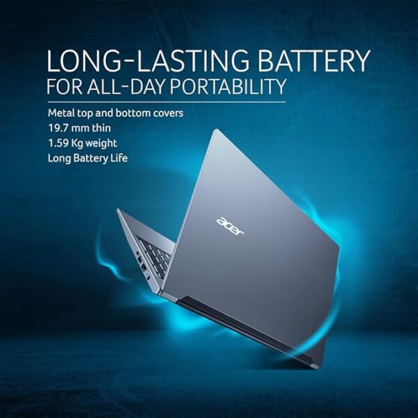 Acer Aspire Lite, AMD Ryzen 5-5625U, 16GB RAM, 512GB SSD, Full HD, 15.6"/39.62cm, Windows 11 Home, Steel Gray, 1.59KG, Premium Metal Body, AL15-41, Thin and Light Laptop - Image 3