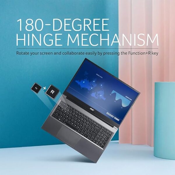 Acer Aspire Lite, AMD Ryzen 5-5625U, 16GB RAM, 512GB SSD, Full HD, 15.6"/39.62cm, Windows 11 Home, Steel Gray, 1.59KG, Premium Metal Body, AL15-41, Thin and Light Laptop - Image 4