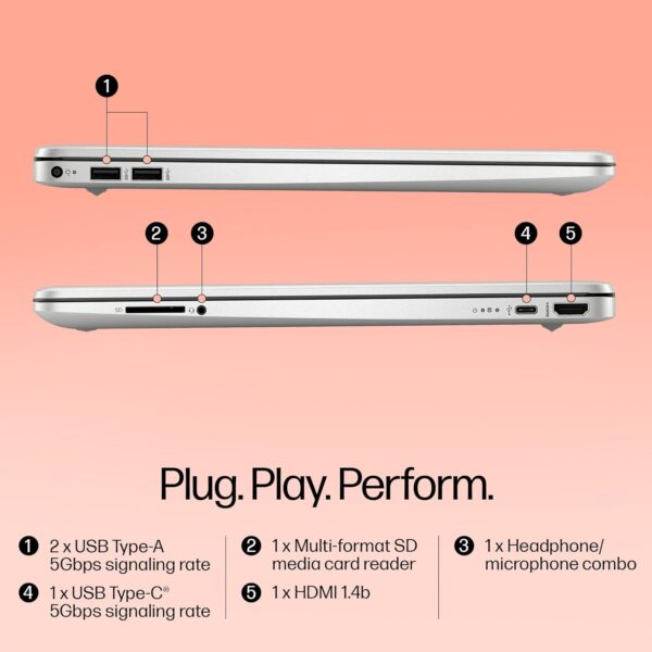 HP 15s, 12th Gen Intel Core i5-1235U, 8GB DDR4, 512GB SSD, (Win 11, Office 21, Silver, 1.69kg), FY5008TU Anti-Glare, 15.6-inch(39.6cm), FHD Laptop, Intel UHD Graphics, Backlit KB, HD Camera, fq5329tu - Image 11