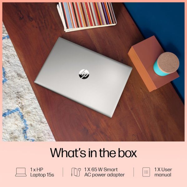 HP 15s, 12th Gen Intel Core i5-1235U, 8GB DDR4, 512GB SSD, (Win 11, Office 21, Silver, 1.69kg), FY5008TU Anti-Glare, 15.6-inch(39.6cm), FHD Laptop, Intel UHD Graphics, Backlit KB, HD Camera, fq5329tu - Image 4